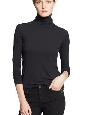 Vince Favorite Soft Cotton Turtleneck Shirt